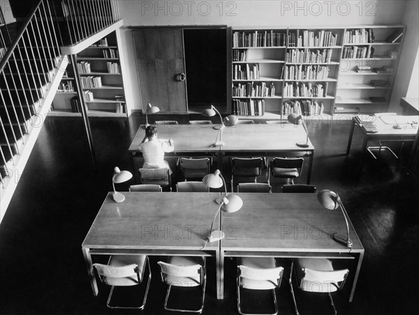 Italy. Rome. library of the central institute of restoration. 1958
