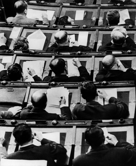 Italy. Rome. ballot in the Chamber of Deputies. 1963