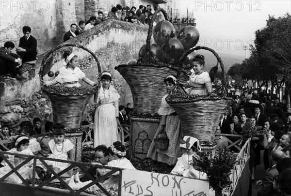 Italy. Lazio. Sagra delle Cerase in Palombara Sabina. 1950