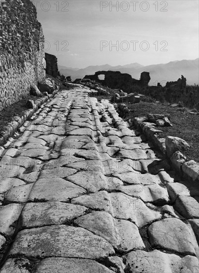 Italy. lazio. ancient via casilina near cassino. 1966