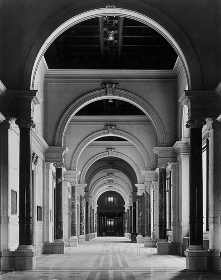 Italy. Lazio. Rome. corridor of Montecitorio offices. 1920