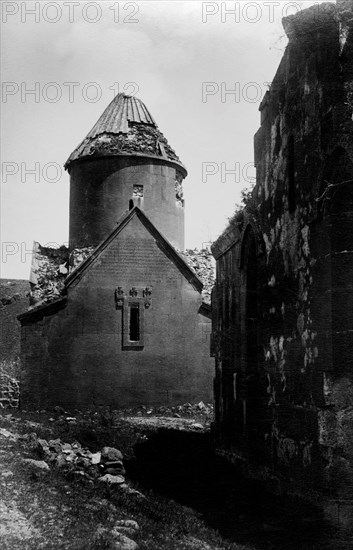 Turkey. kars. ani. ruins of the church of san gregorio. 1910