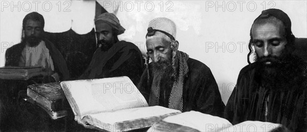 Yemen. group of Jewish scholars. 1910