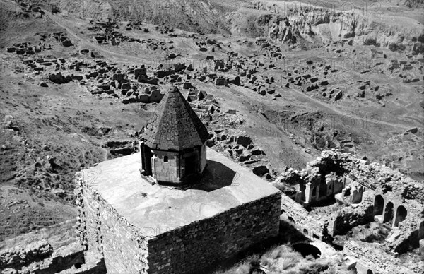 Turkey. dead city eski dogubayazit. funerary monument. 1961