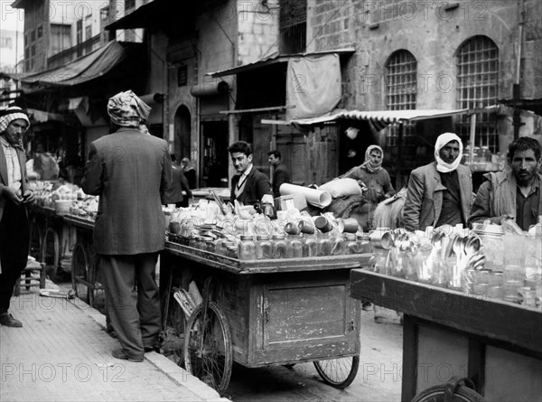 Syria. Aleppo. bazaar of the old city. 1963