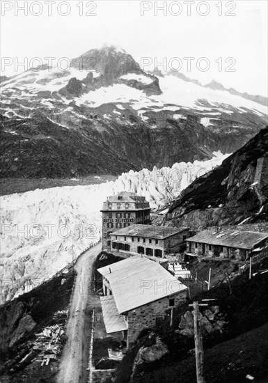 Hotel Belvedere . Furka Pass. Switzerland. 1908