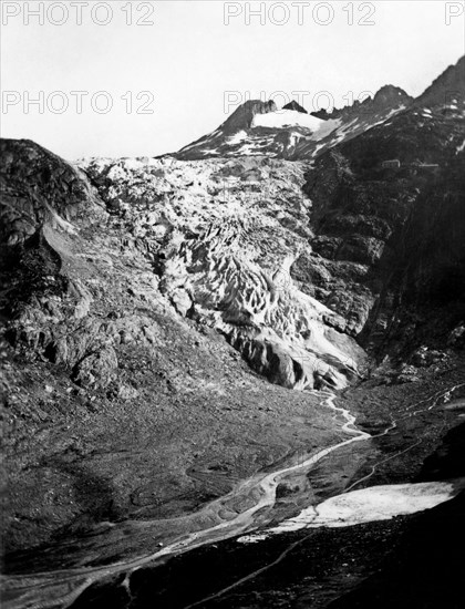 Rhone Glacier. Switzerland. 1908