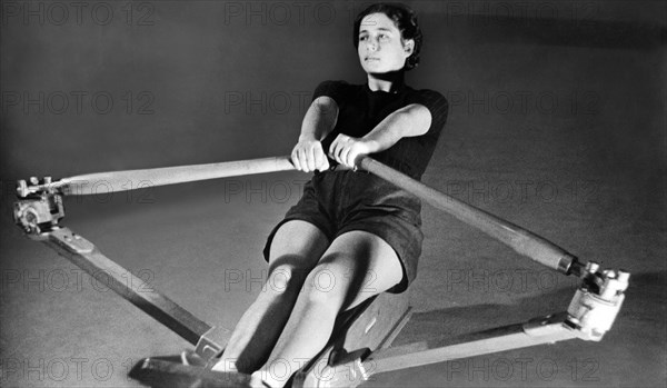 Italy. Rome. gym class at the university city. 1939