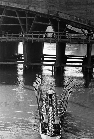 Italy. Rome. university city. rowing school. 1939