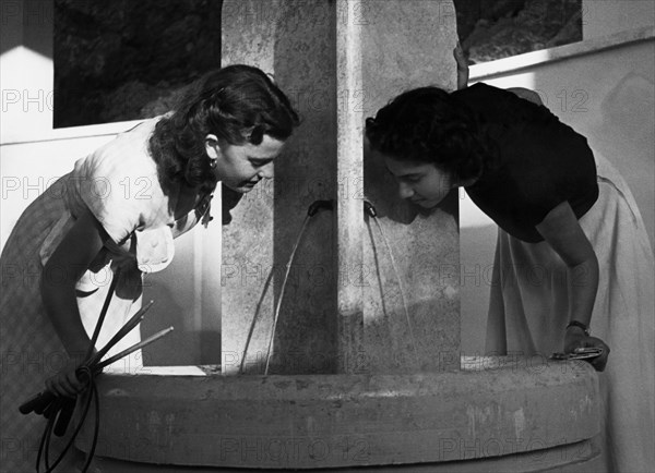 Italy. lazio. palestrina. fonte ceciliana. 1950