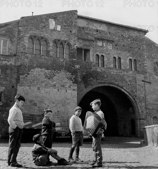 Italy. Lazio. building of the municipality of Anagni. 1965