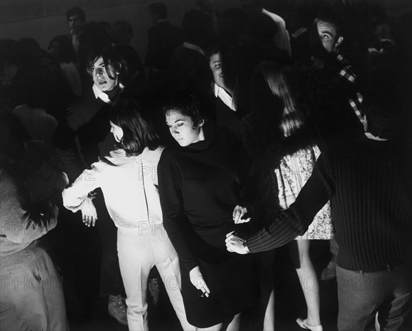 Italy. Lazio. Rome. young people dancing at the piper. 1971