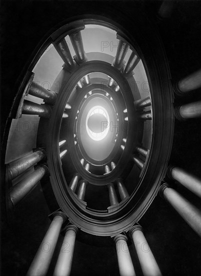 Italy. Rome. elliptical staircase of the Quirinale Palace. 1930