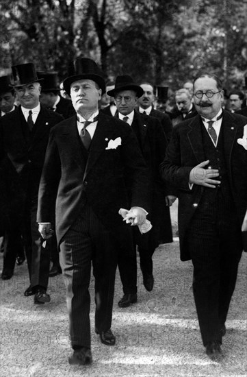 Benito Mussolini And Ministers At The Inauguration Of The Scientific Agricultural Council. 1930-40