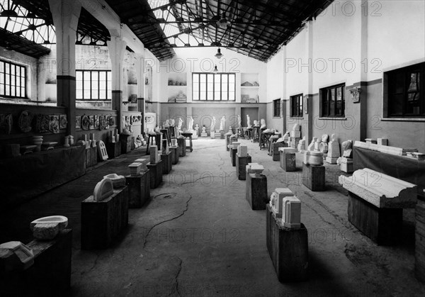 Hall Of The Marbles Finished At The School Of Marbles. 1955