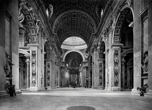 Interior Of The Basilica Of St. Peter. 1930