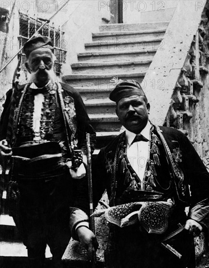 Typical Costumes Of Scutari. Albania. 1900