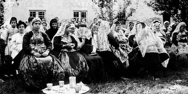 Catholic Women Of Mirdite. Albania. 1900