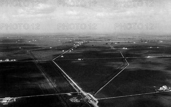 Lazio. Aerial View Of The Agro Pontino Near Littoria. 1920-30