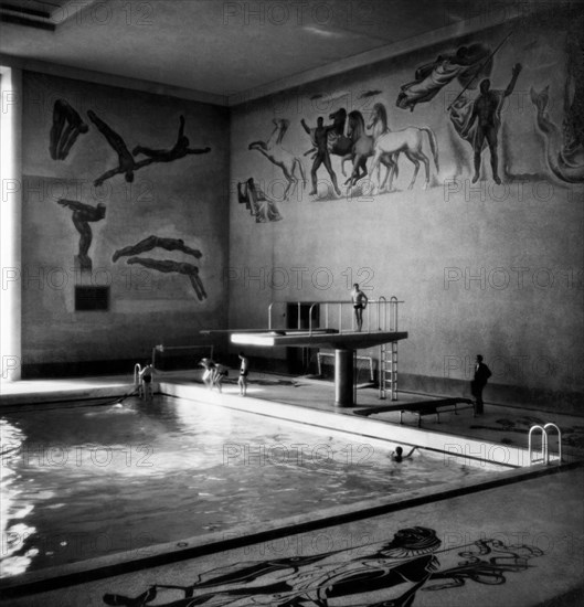 Italy. Rome. The Pool At The Mussolini Forum. 1930