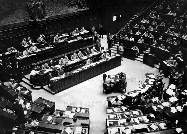 Italy. Rome. Reopening Of The Chamber Of Deputies. 1948