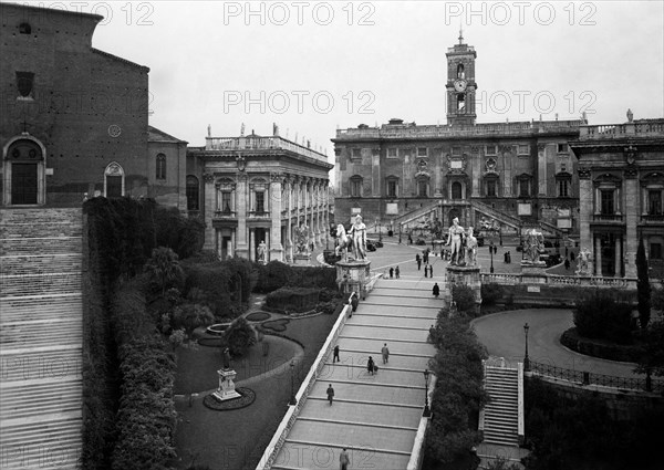 Italy. Rome. Piazza Del Campidoglio. 1930