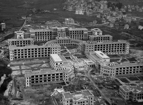 Italy. Rome. View Of The Mussolini Sanatorium Under Construction. Now Forlanini Hospital. 1930s