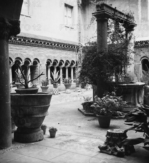 Italy. Rome. Cloister Of The Basilica Of Santa Cecilia. 1940-50