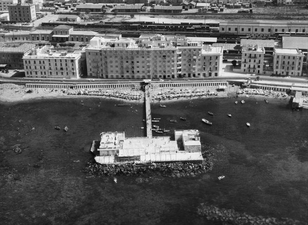 Italy. Lazio. View Of The Beach Of Civitavecchia. 1964