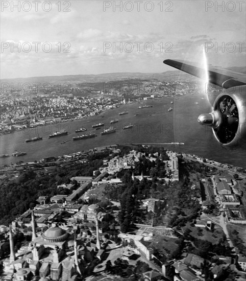 Turkey. Istanbul. Aerial View Of The Punta Del Serraglio. 1952