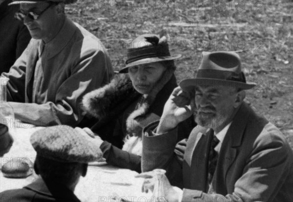 Italy. Sicily. At Lunch During A Trip To Sicily. 1924