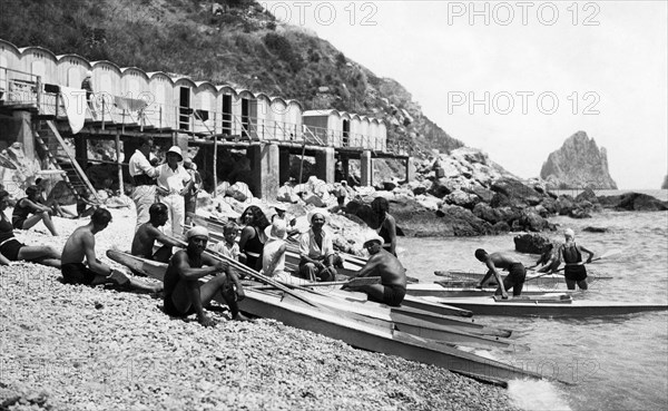 Beach. Marina Piccola. Capri Island. Campania. Italy 1920 1930