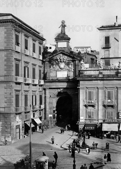 Piazza Dante And Port'alba. Naples. Campania. Italy 1934