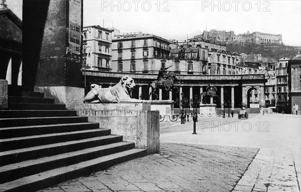 Piazza Plebiscito. Naples. Campania. Italy 1910