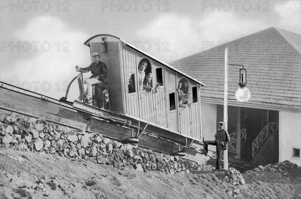 Mount Vesuvius. Cable Railway. Naples. Campania. Italy 1920 1930