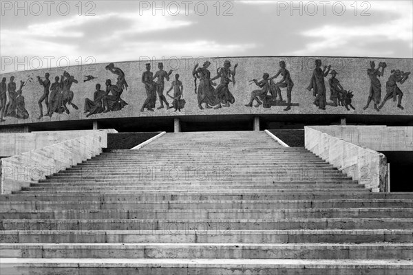 Triennale D'oltremare. Mosaic Front Of The Open-air Theater. Naples 1940