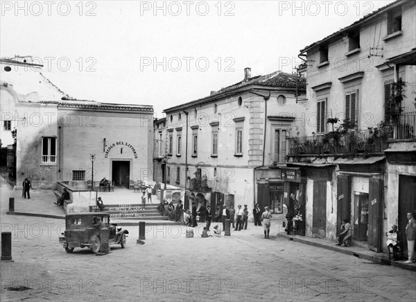 Italy. Campania. Teano. Piazza Umberto I. 1920