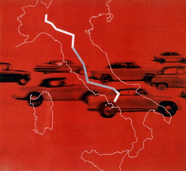 Booklet Of The Italian Motorway Autostrada Del Sole. 1959
