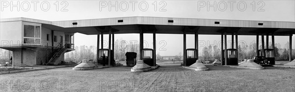 Italy. Lombardia. Melegnano. Tollbooth