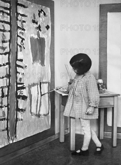 Little Girl Painting. 1962