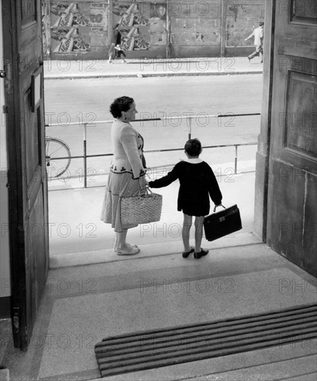 Primary School. First Day Of School. 1954