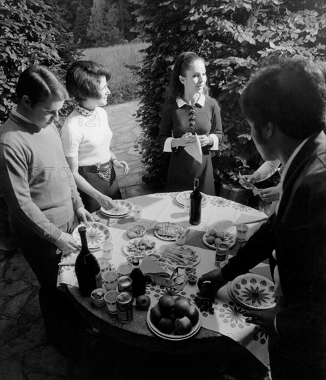 Dinner In The Garden. 1969