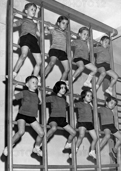 Child On Wall Bars. 1955