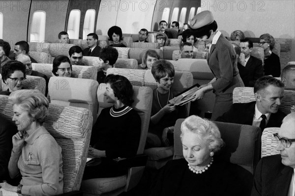 Passengers On A Jumbo Jet. 1960