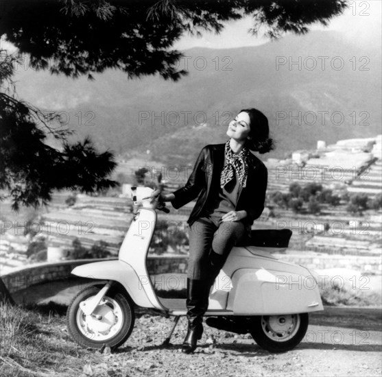 Model On Lambretta. 1965