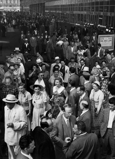 Rome. Tourists Visiting The Capital. 1956