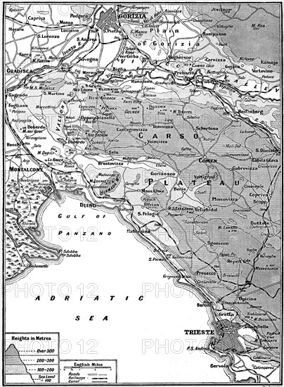 Map of Carso Battlefield.