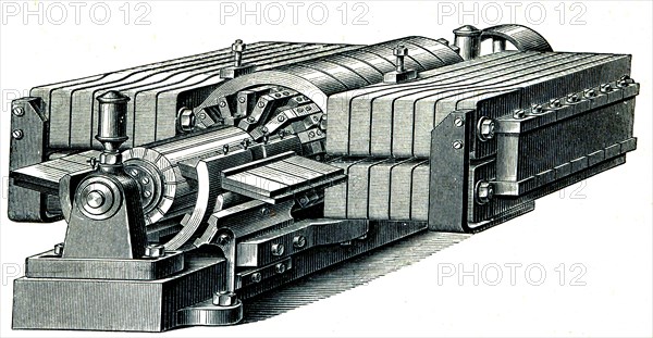 Siemens dynamo for electrolytic refining of metals.