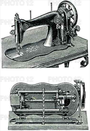 Pffaf's sewing machine with a circular hook.