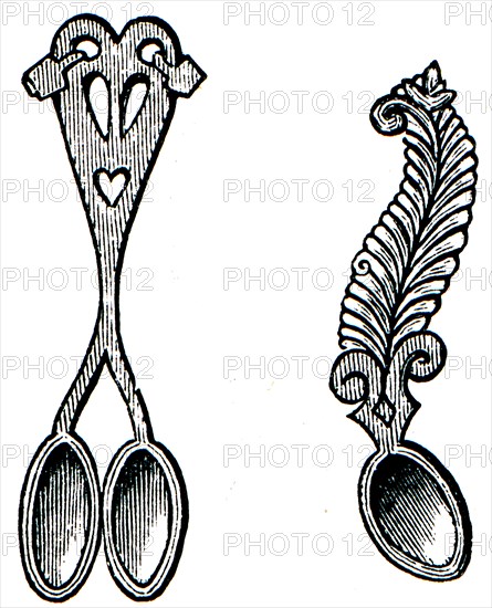 Scandinavian carved spoons.